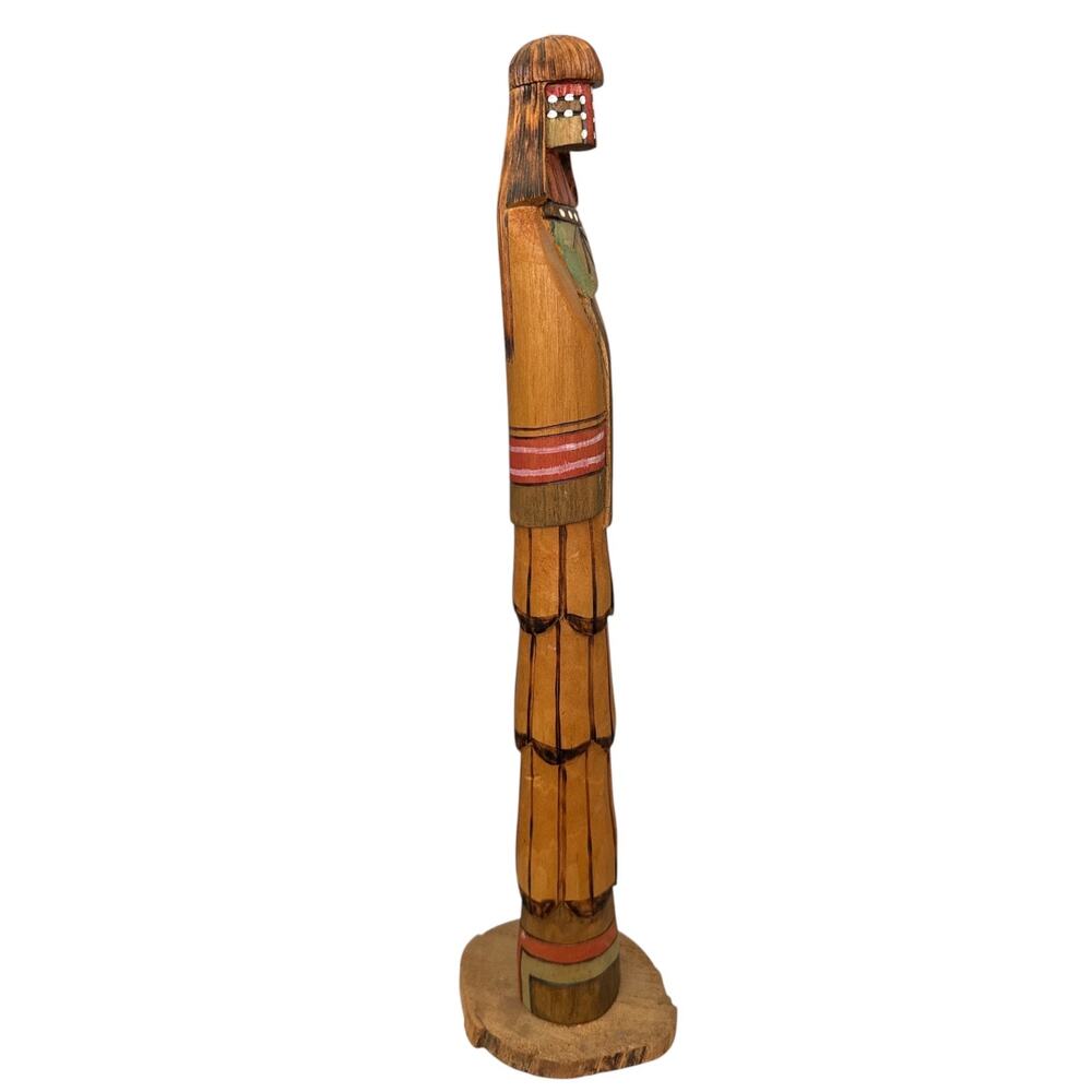Hand Carved and Painted Southwest Native American Totem Figure - Picture 6 of 10